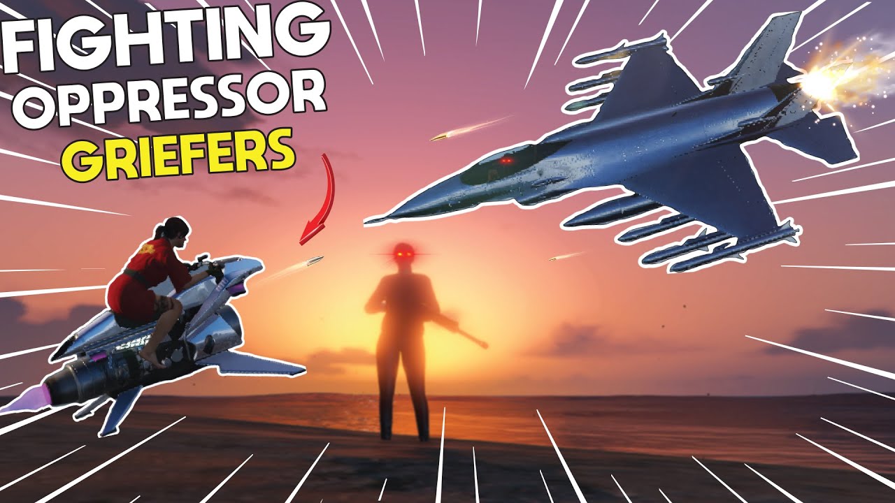 Fighting A Level 1000 Oppressor MK2 Griefer And Making Him Rage Quit - GTA 5 ONLINE
