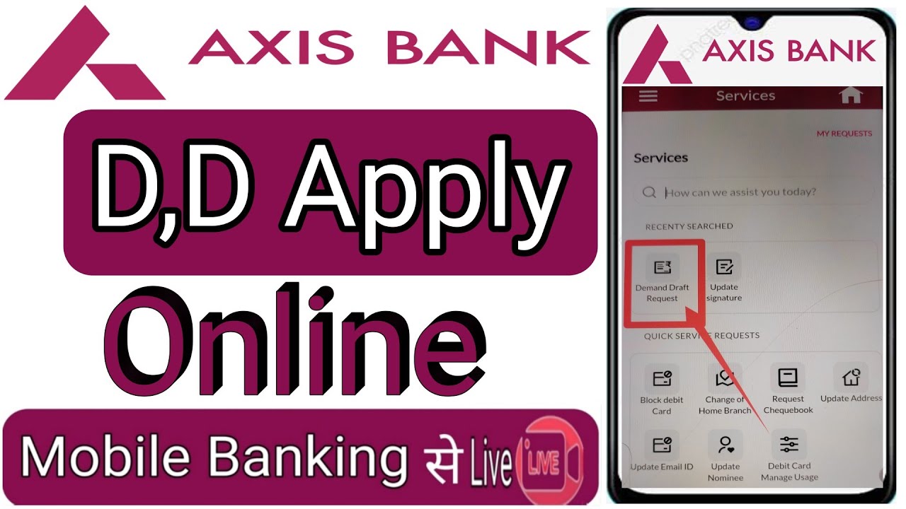 DD kaise banaye axis bank online ! how to make dd axis bank online
