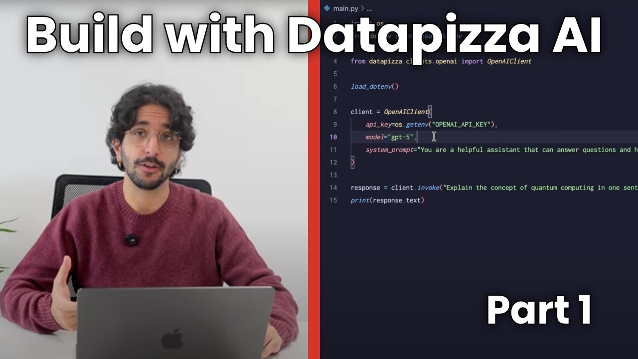 Build a Working AI Chatbot in 7 Lines of Code | Datapizza AI Guide (1/8)