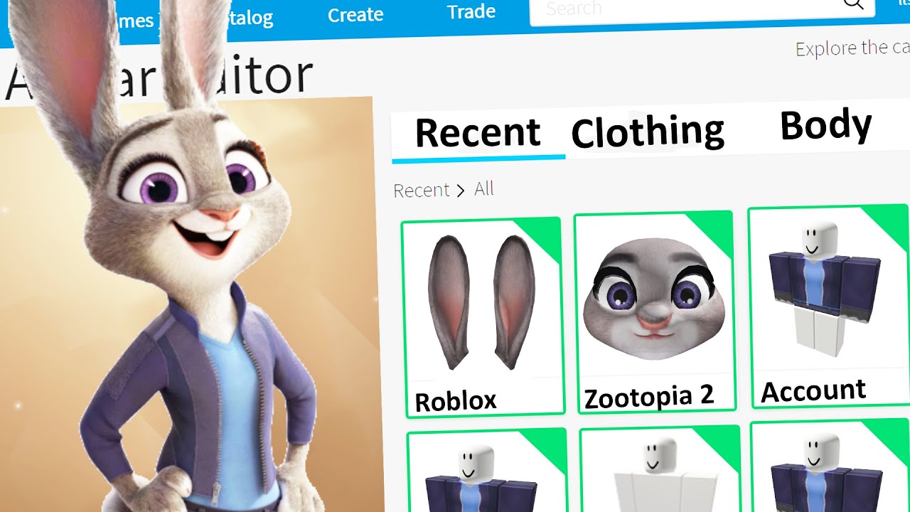 СОЗДАНИЕ АККАУНТА ROBLOX ДЛЯ ДЖУДИ ХОППС ИЗ &laquo;ЗВЕРОПОЛИИ 2&raquo;