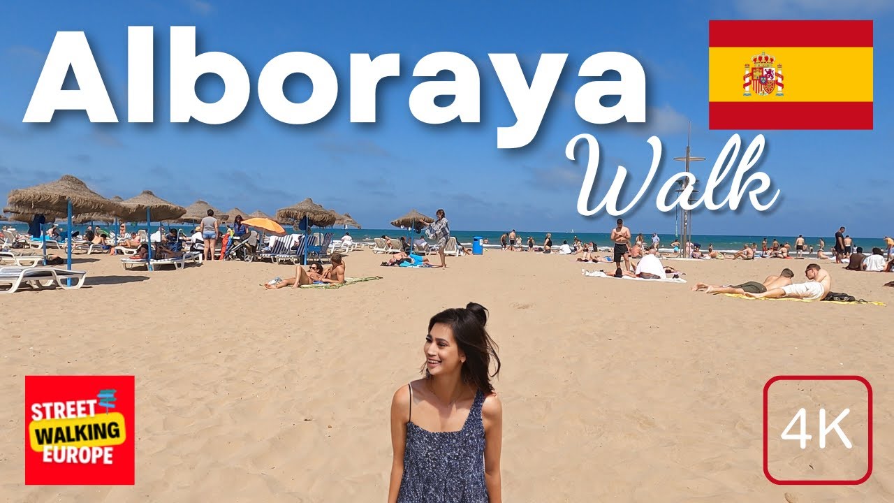 Beautiful 🇪🇸 Alboraya Village and Beach 4K Walk - Spain