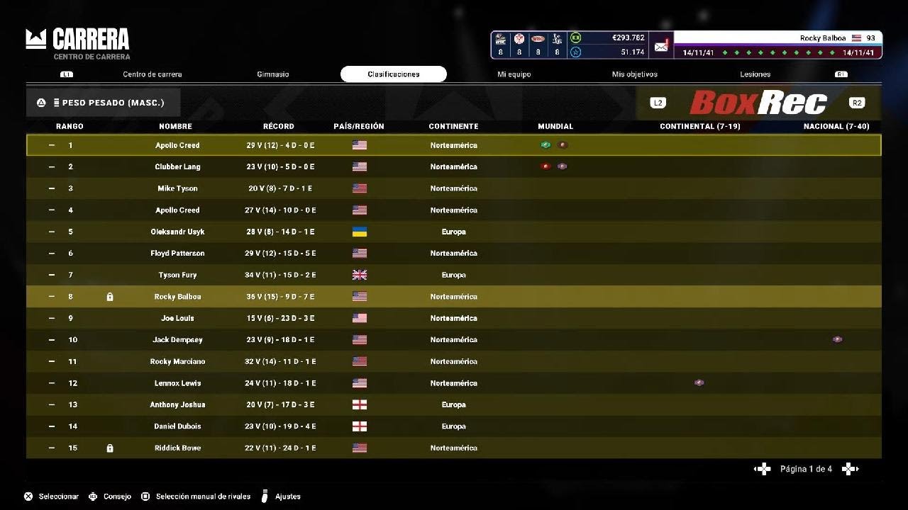 Undisputed Rocky balboa modo carrera ,ranking ,PS5