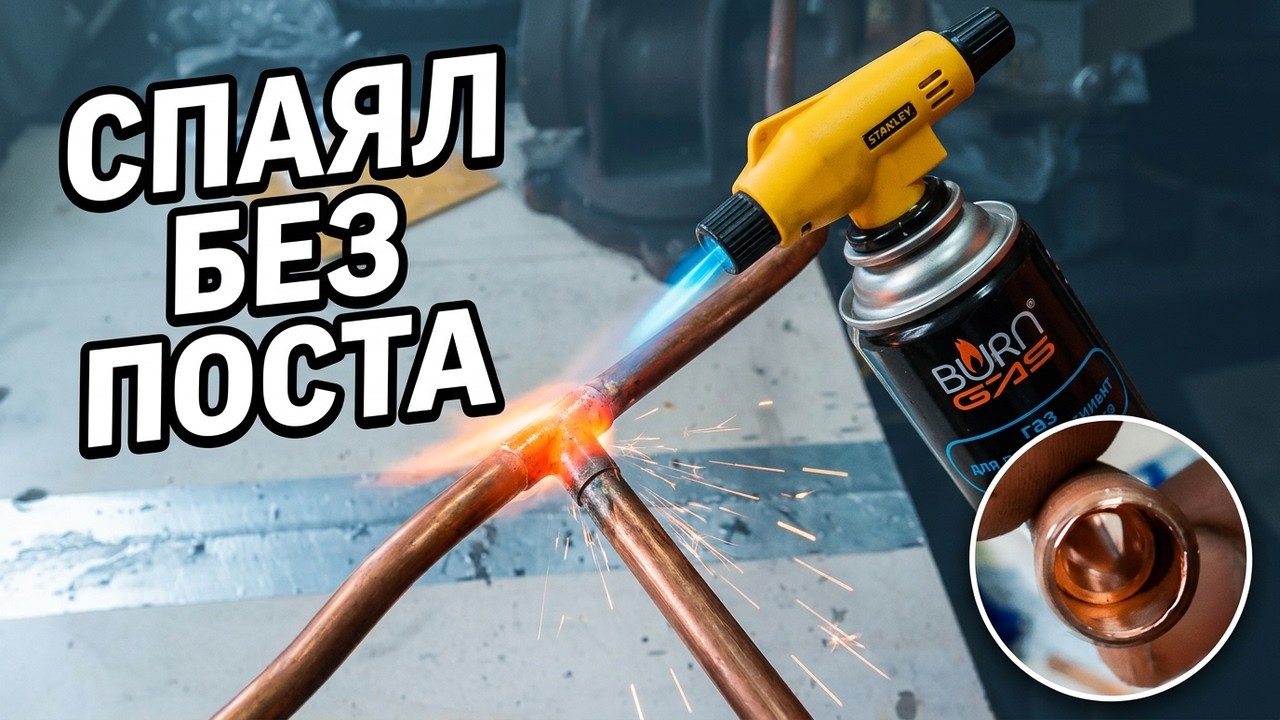 Как спаять медную трубку без сварочного поста.