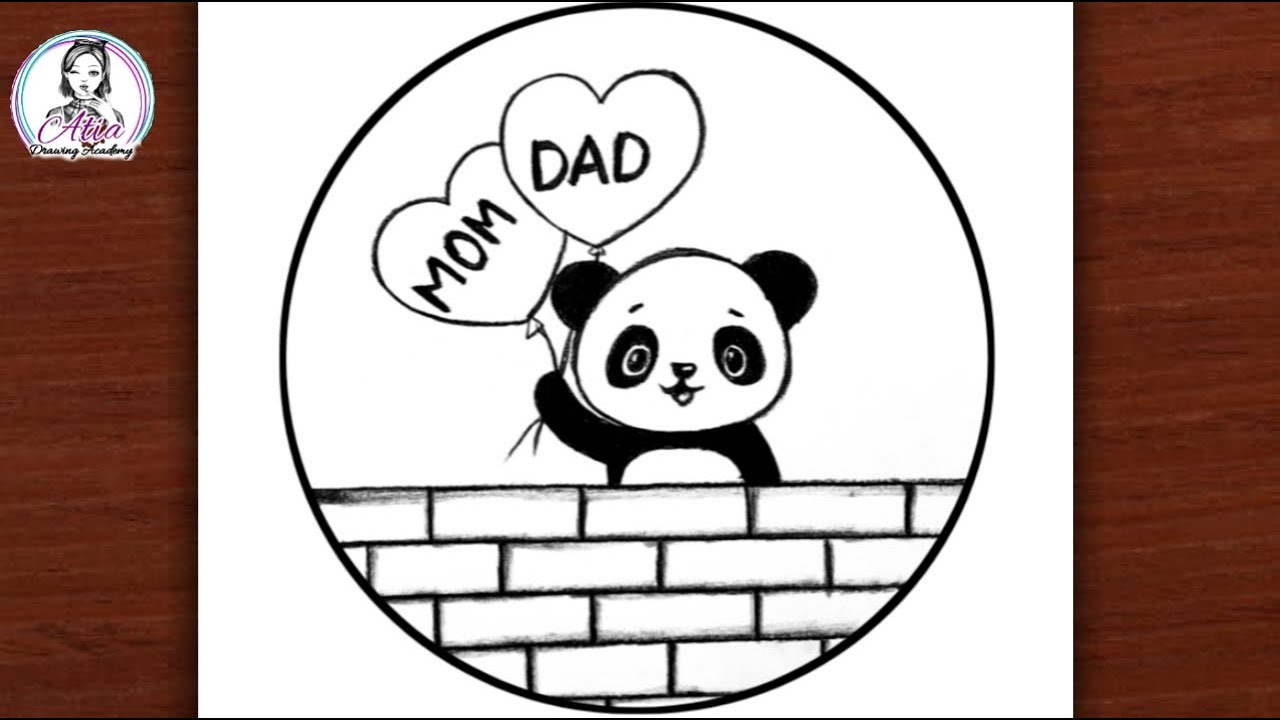 Mom Dad Drawing Easy Step by Step | Mom Dad Drawing for Beginners | Easy Tutorial Step by Step