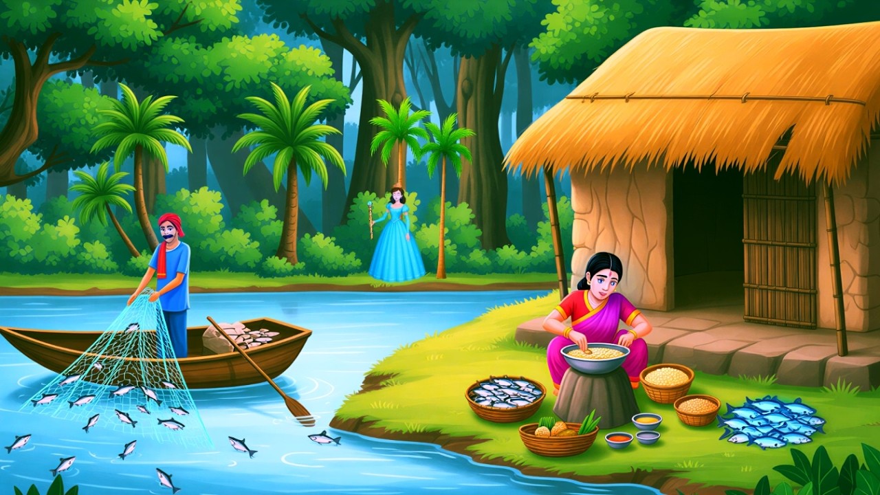 गरीब मछुआरा और जादुई राजकुमारी का रहस्य! Poor Fisherman & Magic Princess's Secret  | hindy story