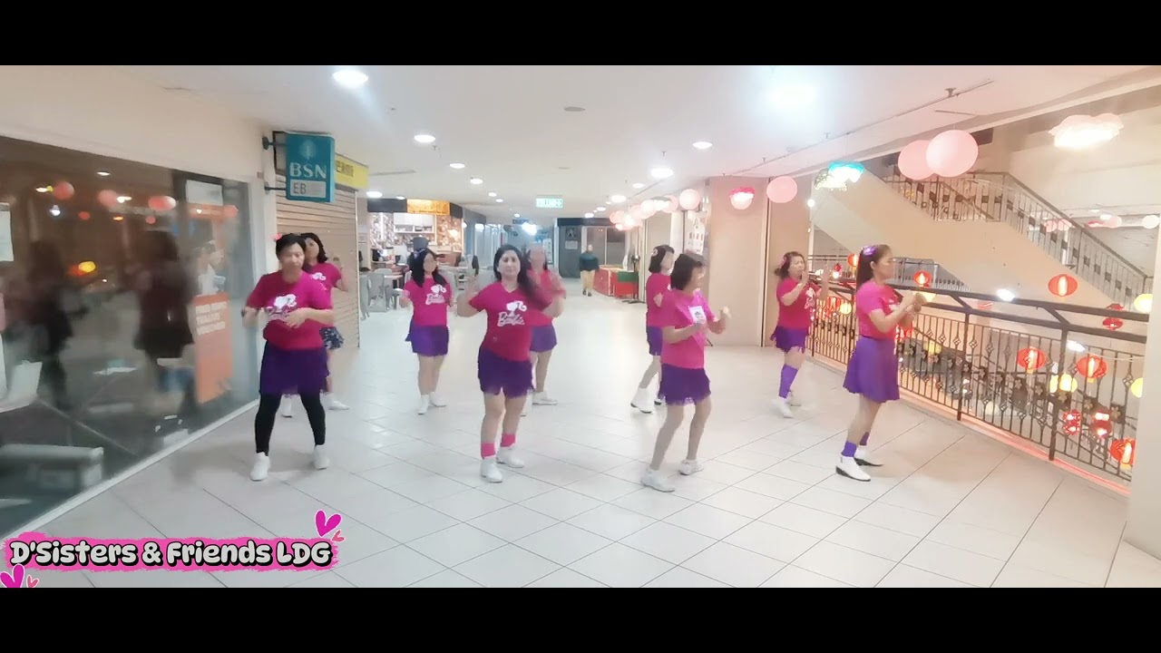 I'm in Love With You Line Dance - Demo By D'Sisters & Friends LDG @Linedancequeen