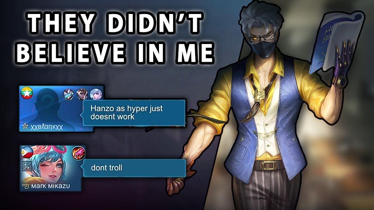Они не верили в гипер-керри Ханзо в рейтинге на соло-Мифике | Mobile Legends