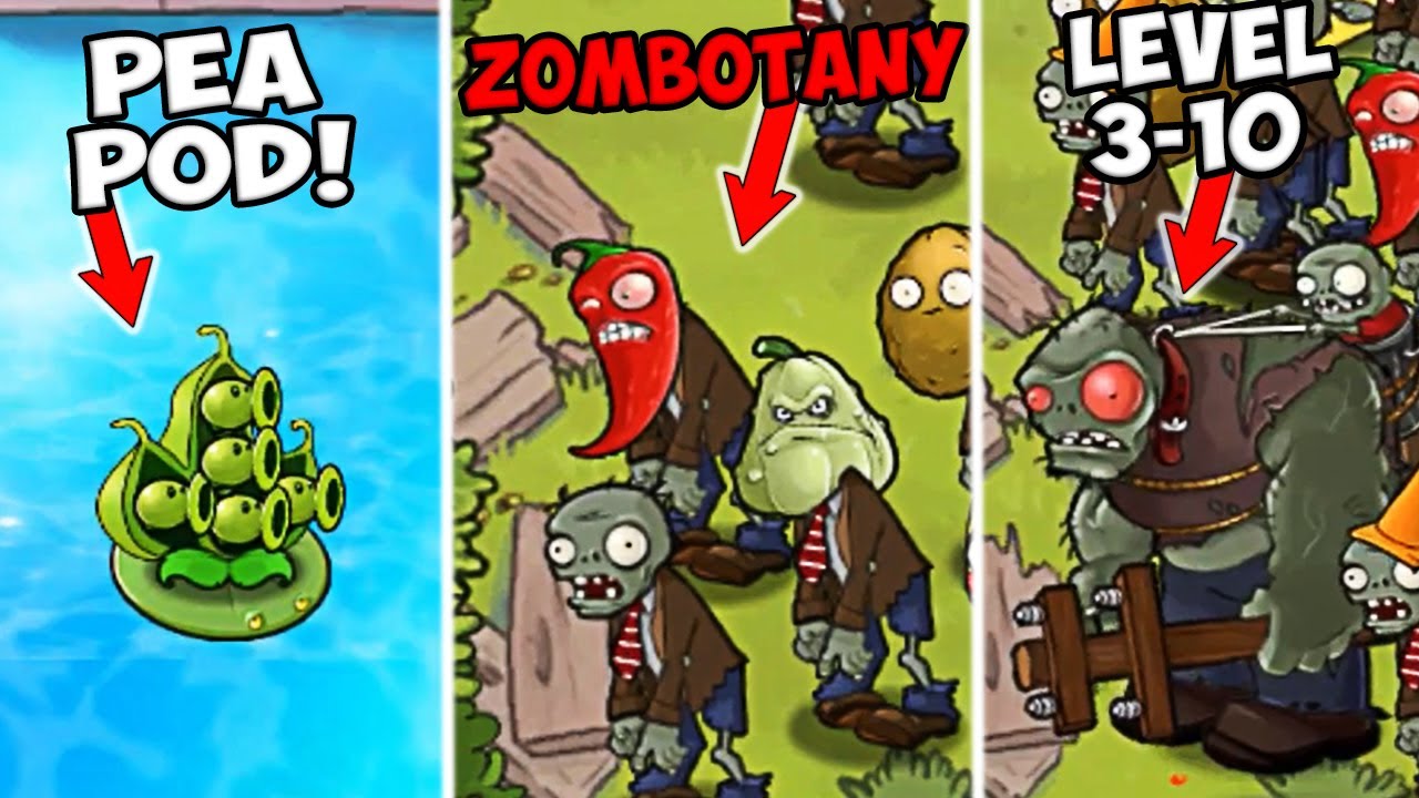PEA POD IN PVZ 1! GIGA GARGS & ZOMBOTANY - Plants vs Zombies Another Day (Pool)