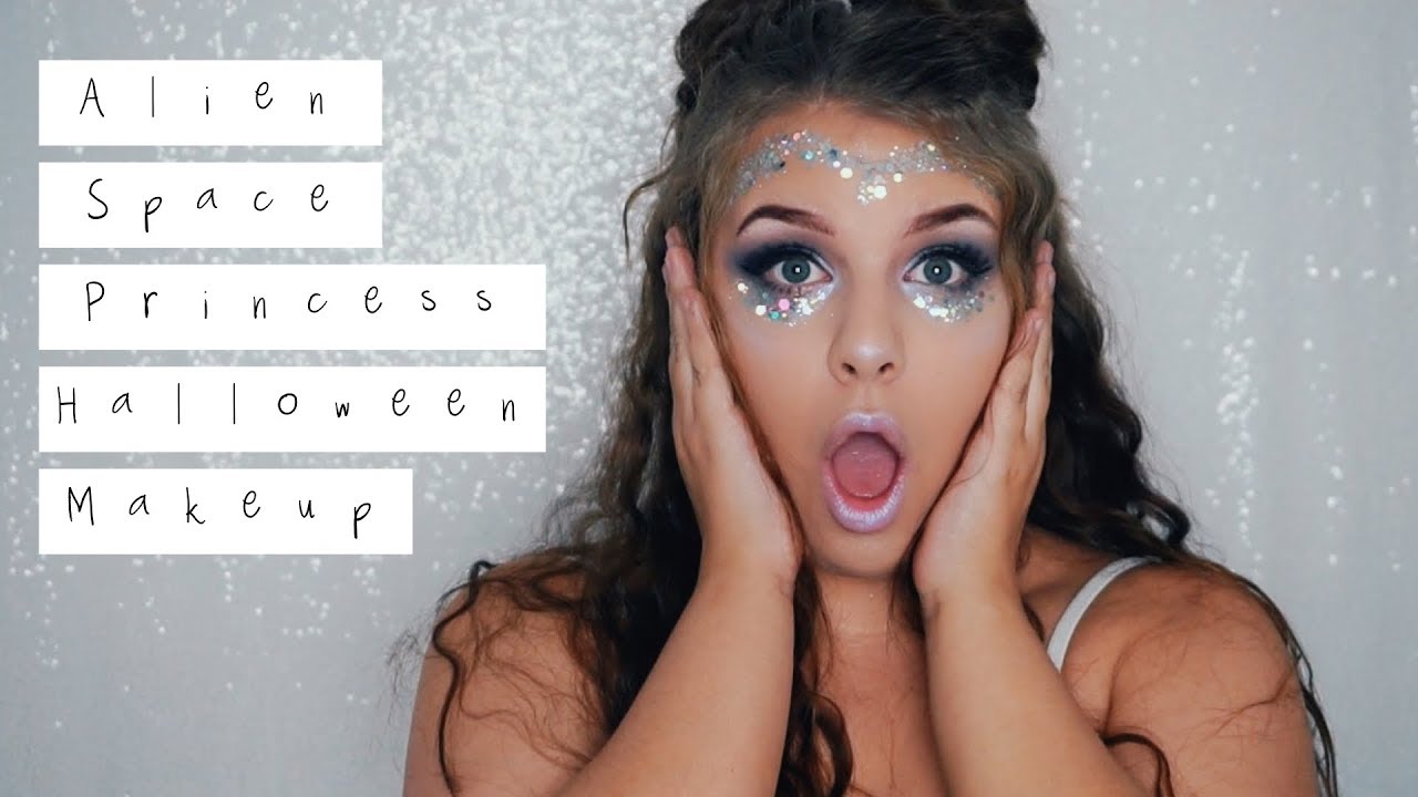 alien space princess halloween makeup look