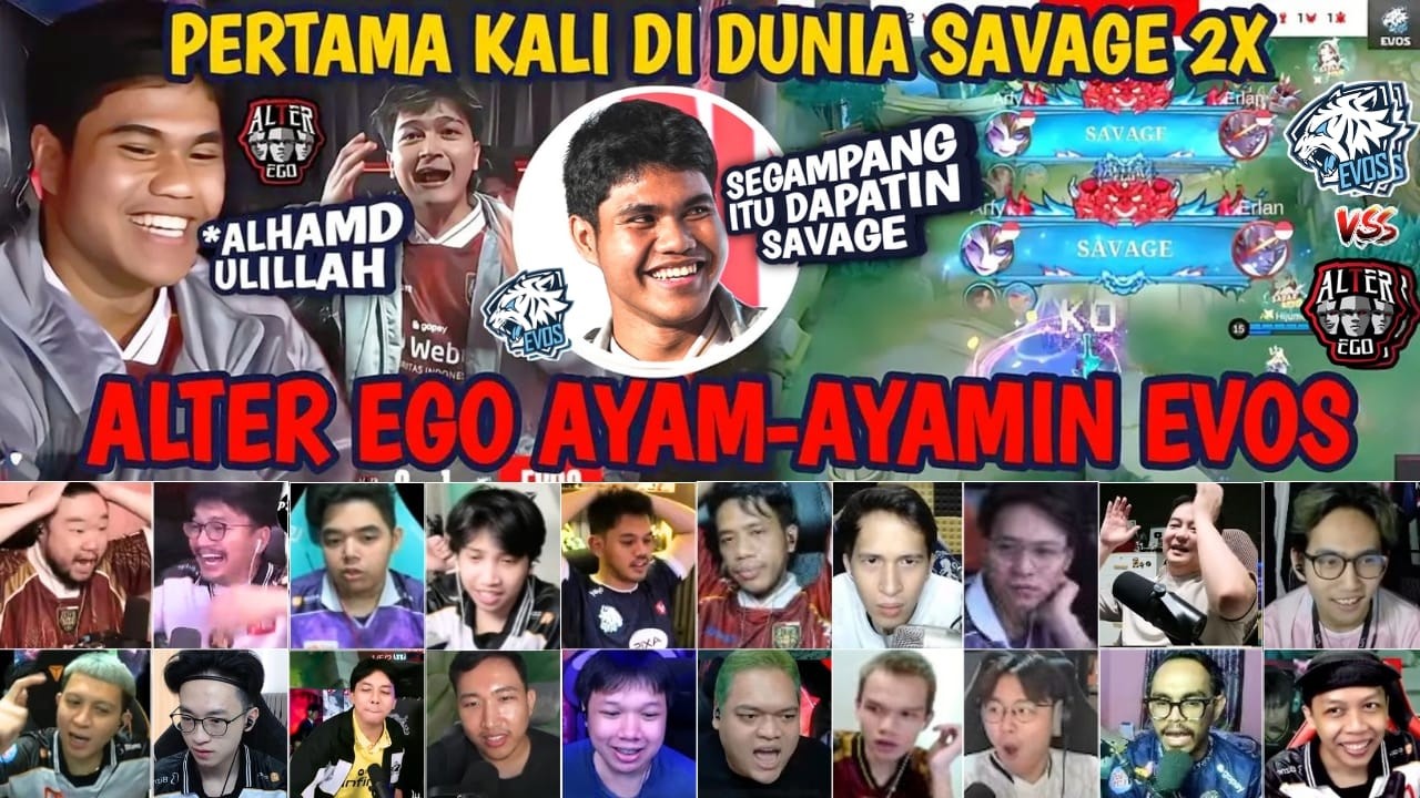 GILA ARFY SAVAGE 2X DALAM 1 GAME | REAKSI STREAMER ALTER EGO VS EVOS REGULER SEASON MPL ID S17!