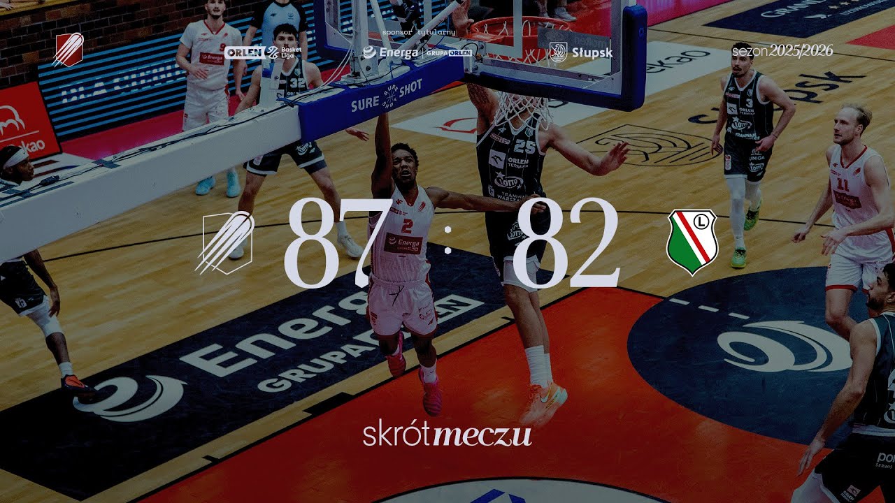 Skrót meczu Energa Czarni Słupsk - Legia Warszawa