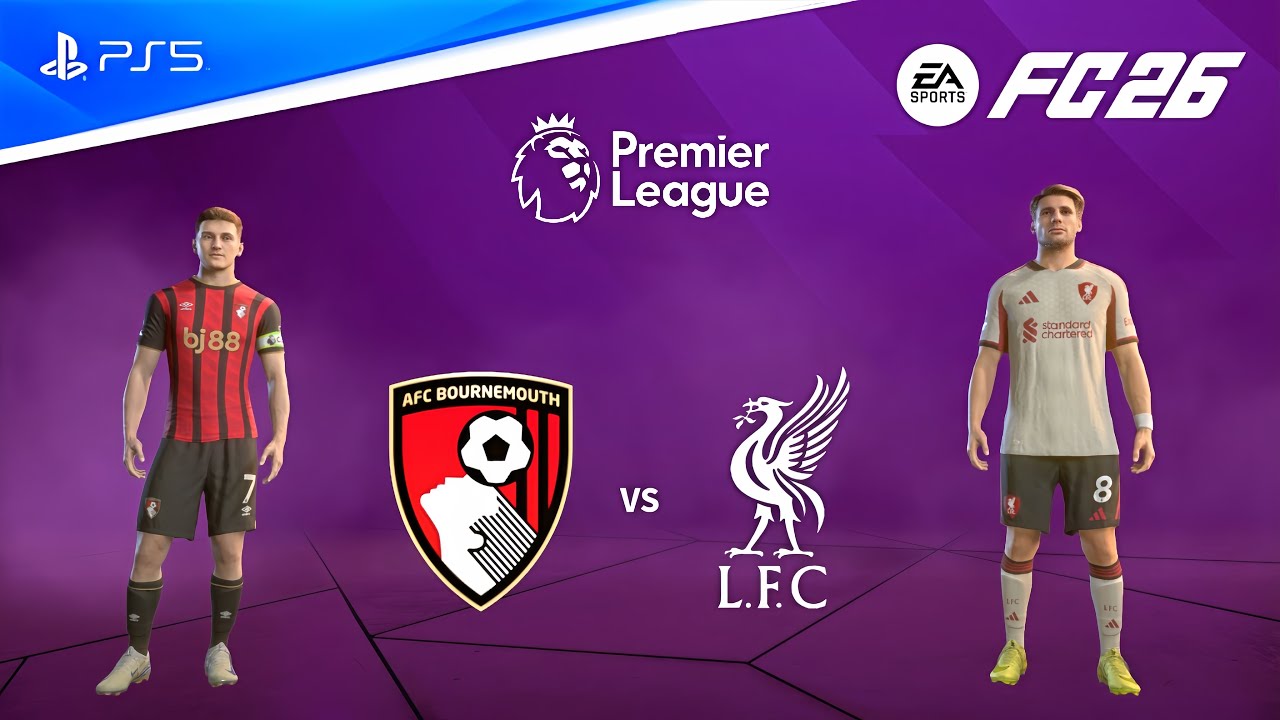 FC 26 - Bournemouth vs Liverpool | Premier League 25/26 Season Full Match Gameplay | PS5 [FHD60]