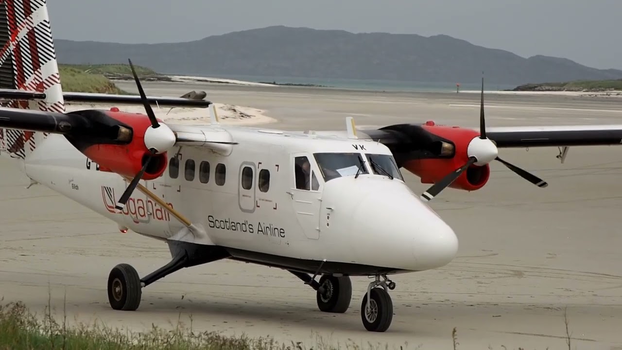 Barra Airport - DHC6 Twin Otter arrival and departure.mp4