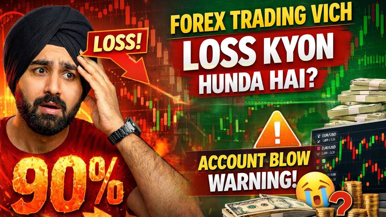 Forex Trading Vich Loss Kyon Hunda Hai? | 90% Traders Account Blow Kyon Kar Dinde Ne 📉