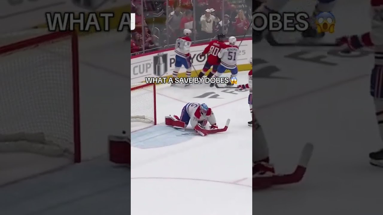 Jakub Dobes Makes Incredible Save On Tom Wilson