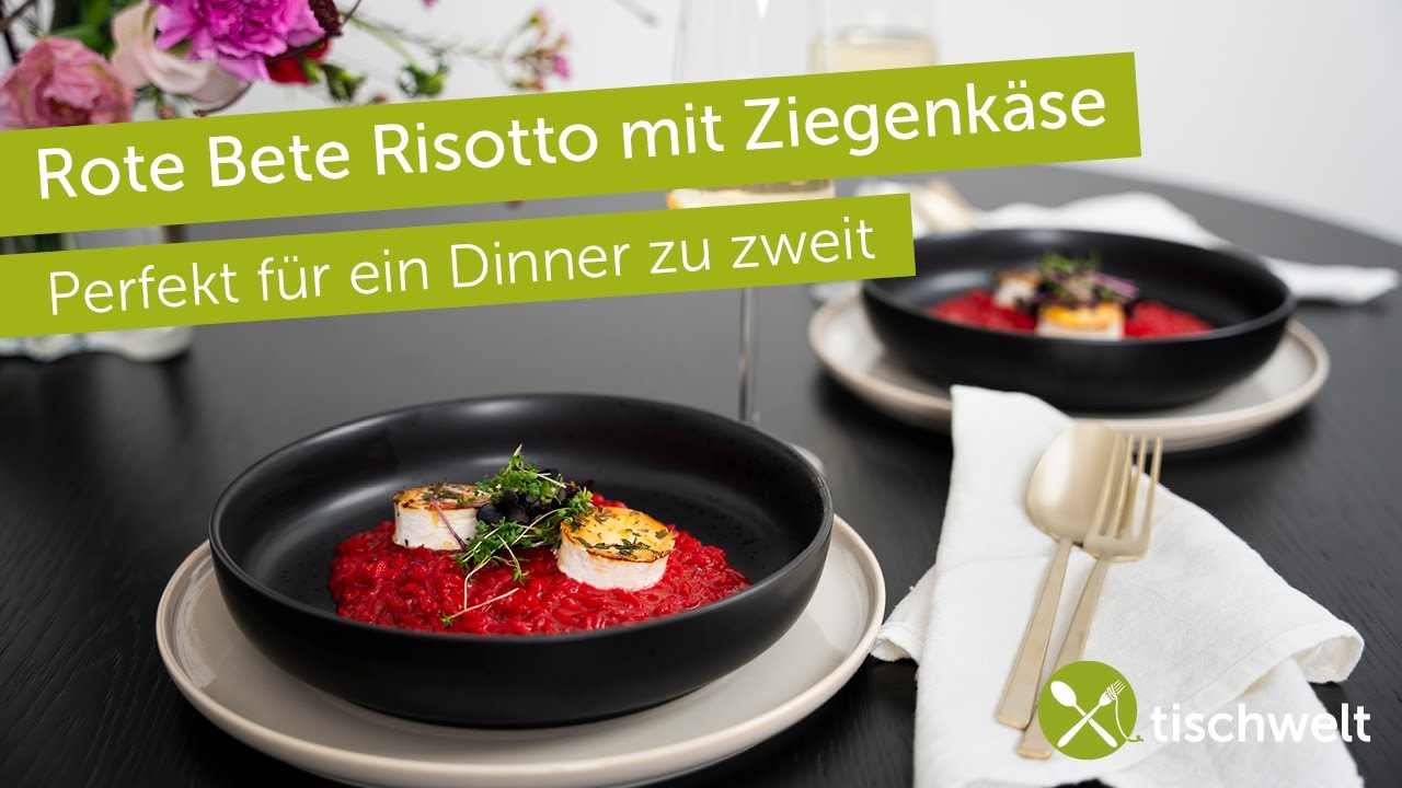 Rote-Bete-Risotto mit Ziegenkäse | Perfekt für ein Dinner zu zweit