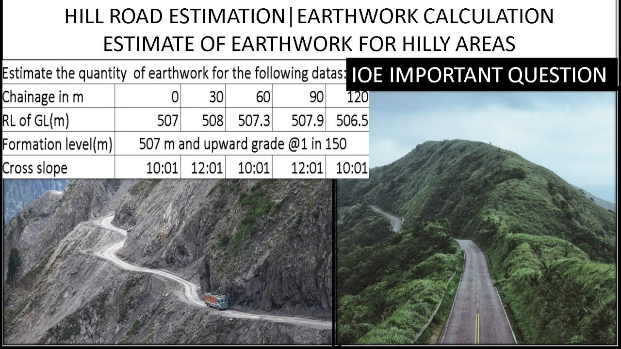 Earthwork Calculation In Hill Road