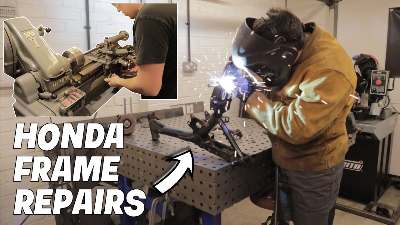 HONDA Z50 RESTORATION PART 4 - FRAME REPAIRS & PAINT