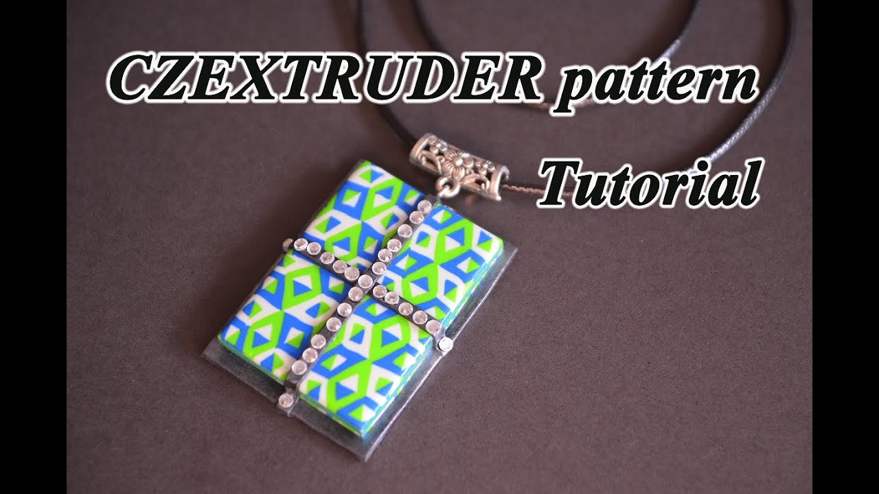 CZEXTRUDER pattern LUCY CLAY extruder polymer clay tutorial FIMO pendant экструдерная техника фимо
