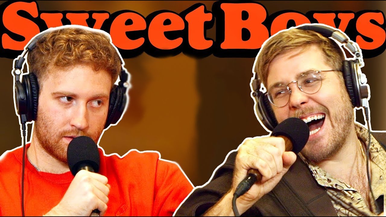 Garrett Watts and Andrew Siwicki being chaotic on the Sweet Boys podcast