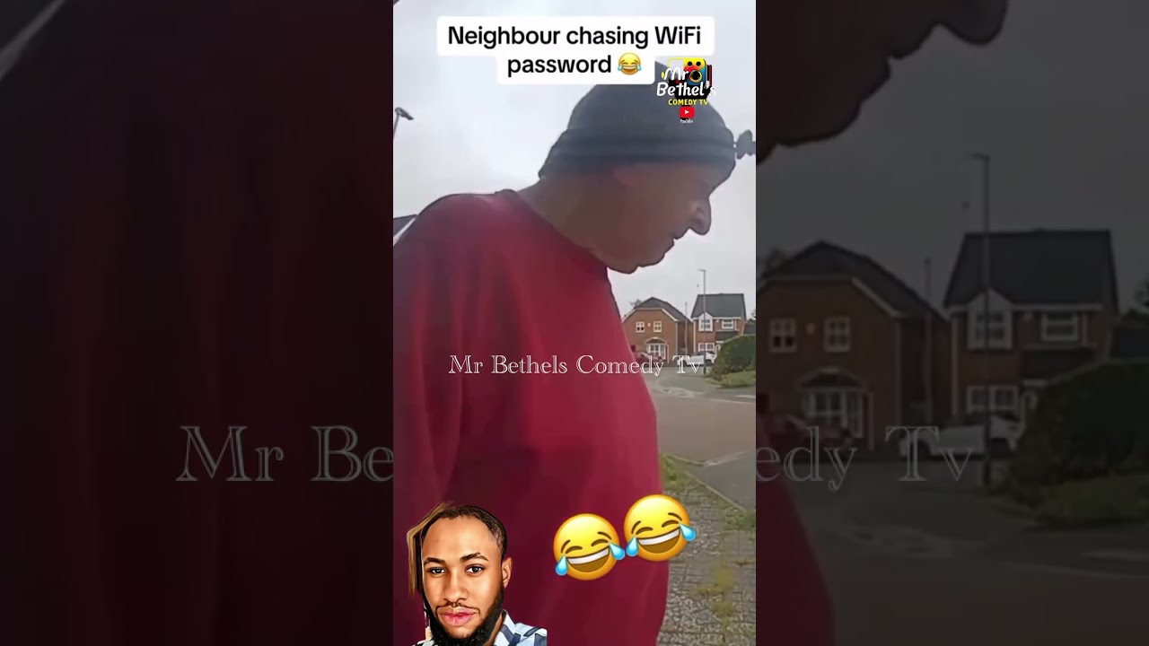 Neighbor Chasing Wi-Fi Password 😂#neighborhood #mrbethelscomedytv #funny #funnymemes #viralvideo 