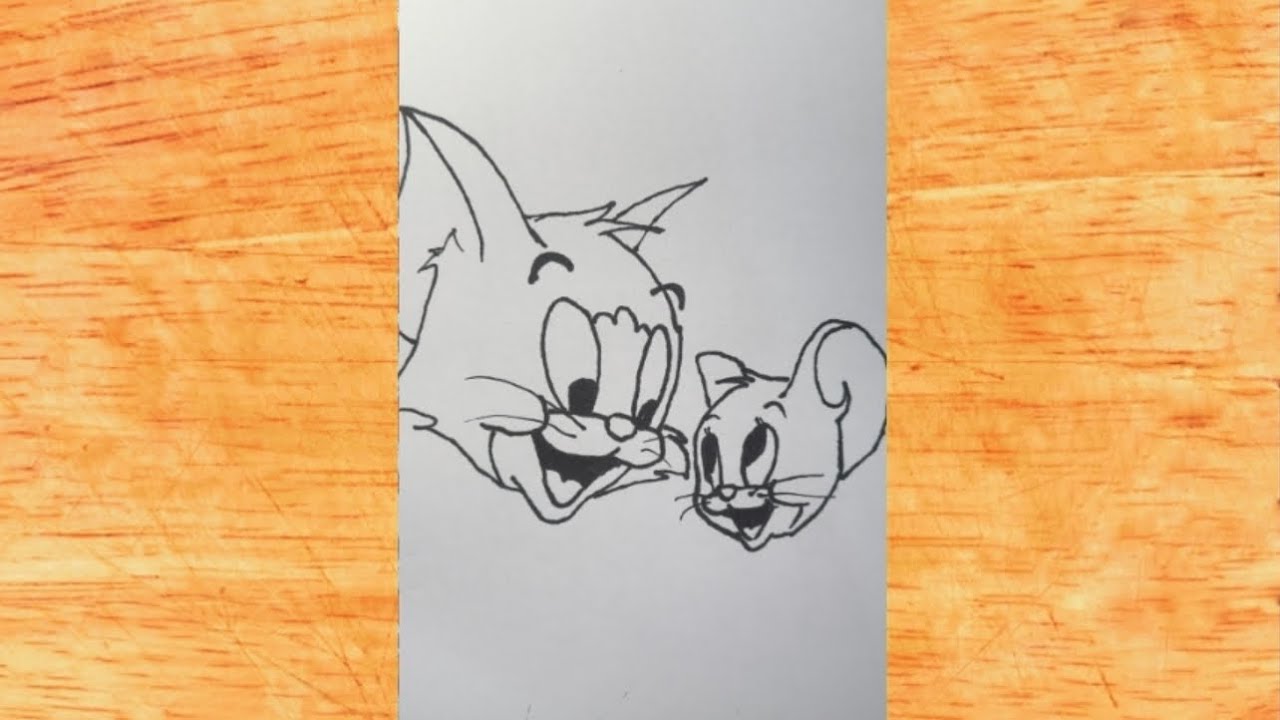 How to draw tom & jerry smile face || step by step || drawing || cartoon #drawing #art #tomandjerry 