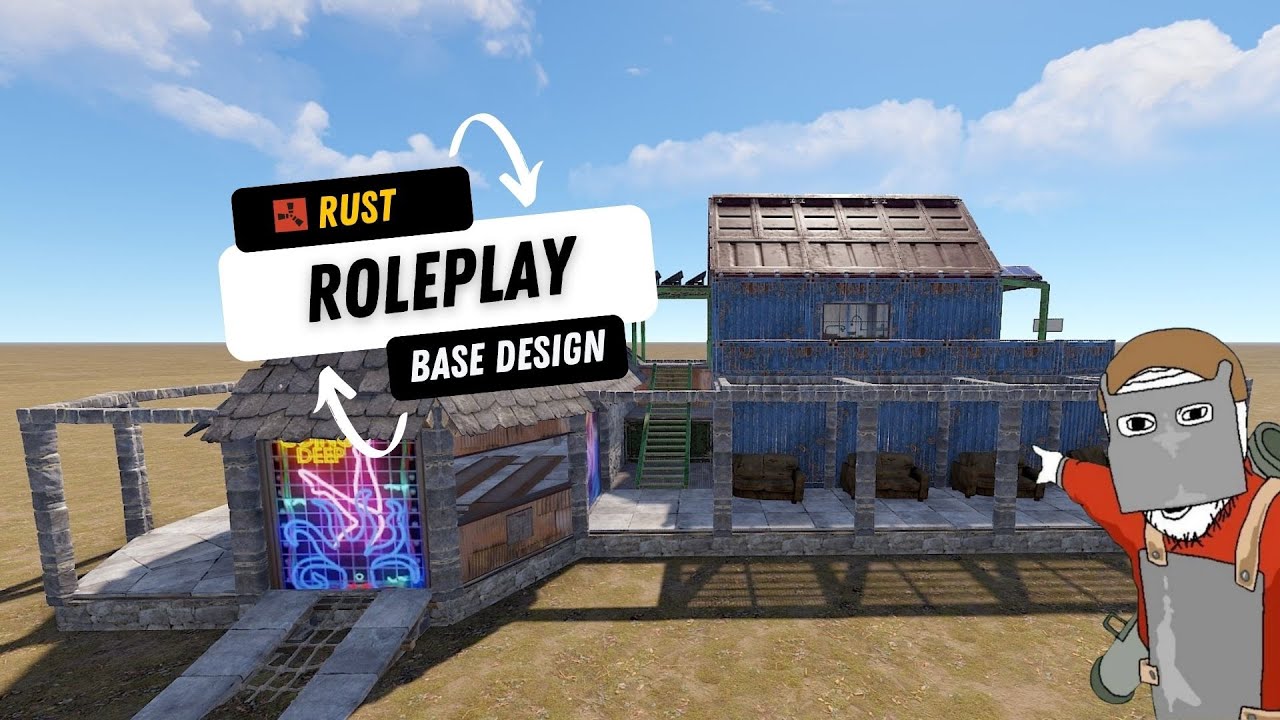 Rust - Roleplay base design with garage | Farm, Horse