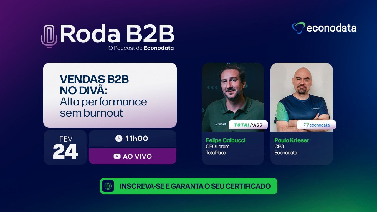 Vendas B2B no div&atilde;: alta performance sem burnout