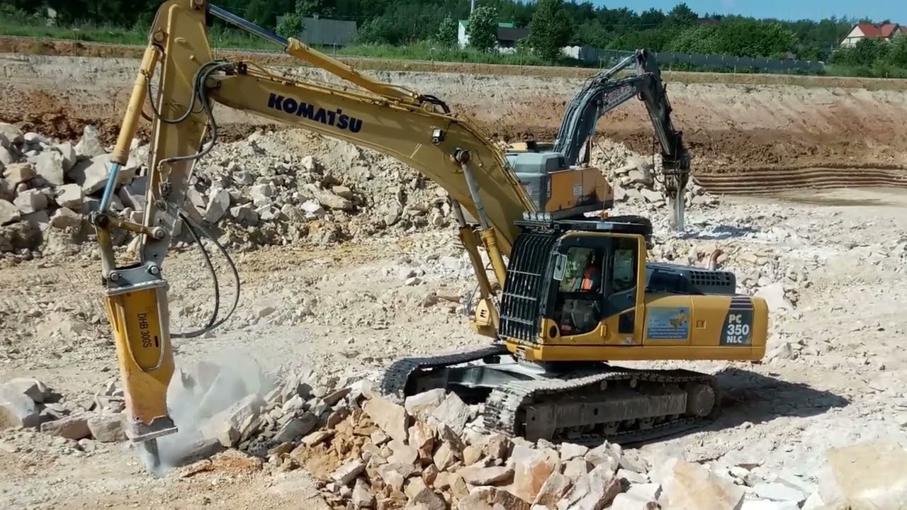 2023.06.12 - Wykop i kruszenie skały km, 12+800, zbrojenie fundamentów ob nr 9