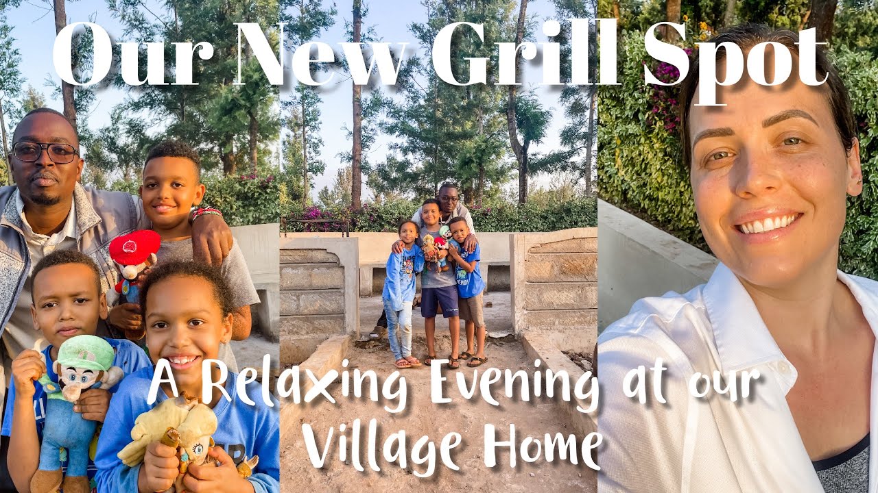Using our New Grill Spot for the First Time | Village Life | Kenya | USA + Kenya | Family Vlog
