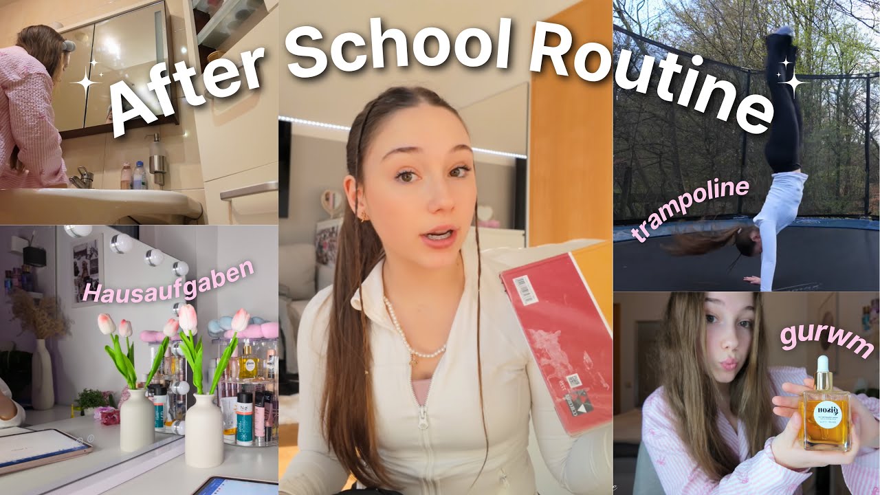 Clean Girl AFTER SCHOOL ROUTINE 🏫🎀✨ *girly vibes, skincare & productive studying