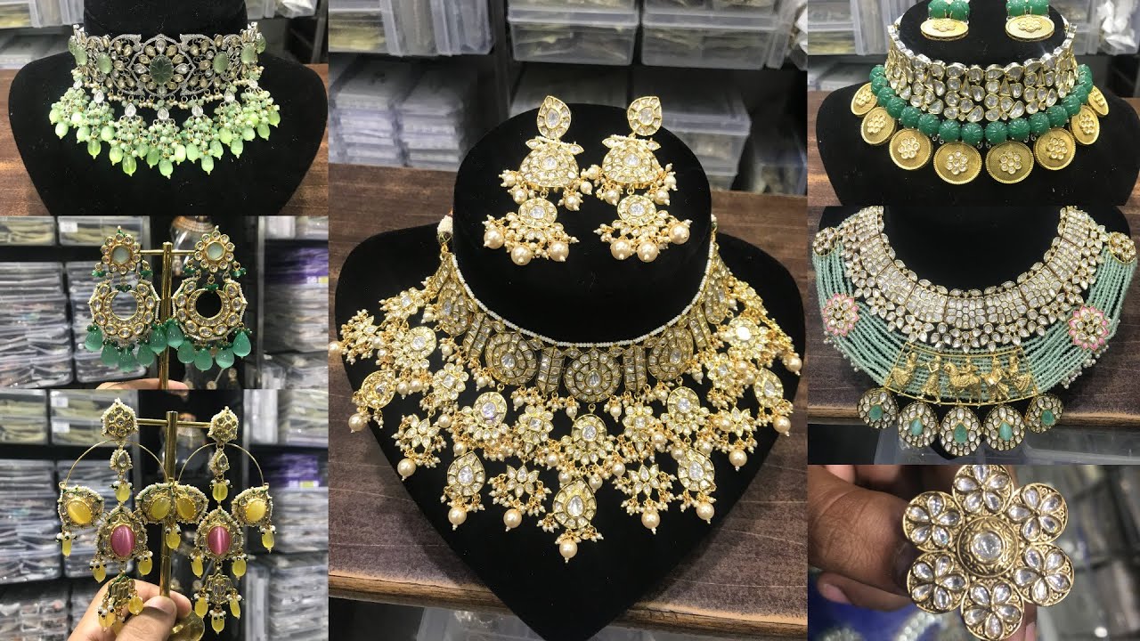 CHEAPEST WHOLESALE KUNDAN JEWELLERY, THOUSANDS VARIETY UNCUT, TYANI STYLE, WAX CUTTING, VICTORIA)