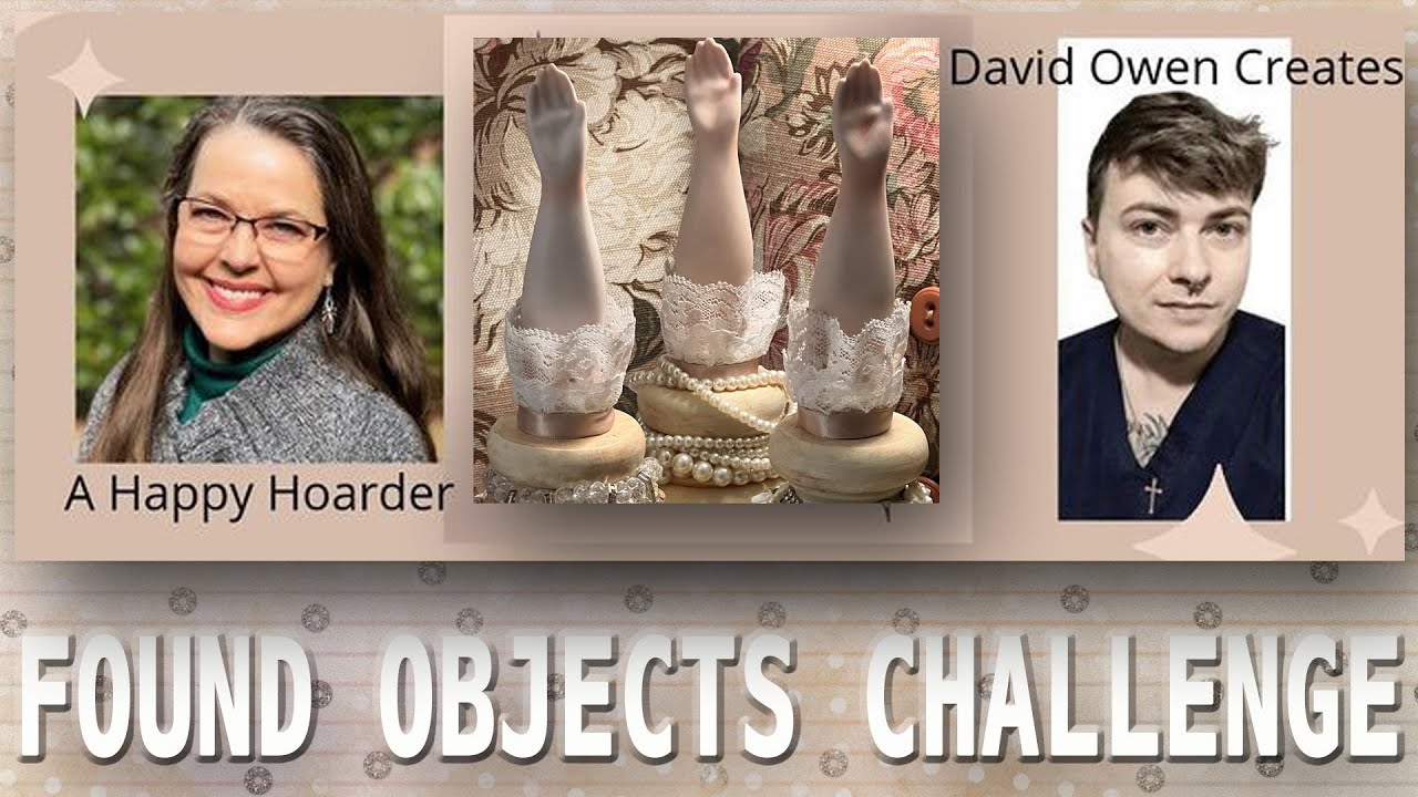 A Happy Hoarder: FOUND OBJECT CHALLENGE Stained Glass, Vintage Doll Parts, Old Silverware, etc.!