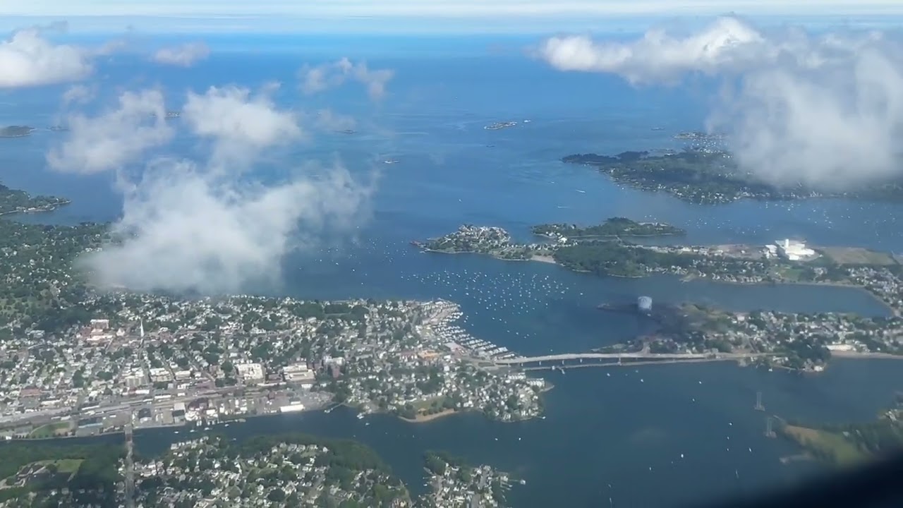 Landing at Boston Logan Airport