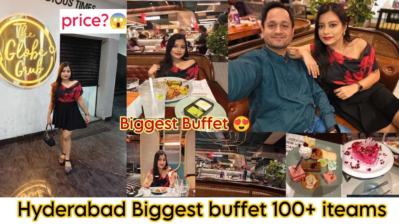 The globe Grub buffet restaurant hyderabad jublee hills 😍❤️#buffetrestaurant #hyderabad 