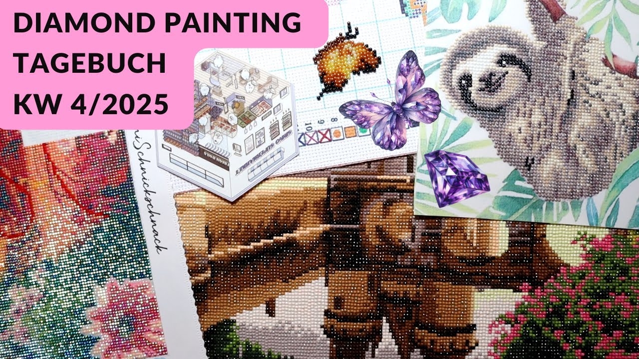DIAMOND PAINTING Tagebuch || Wochenupdate KW 4/2025 || wie sieht die Perlenstickerei aus?
