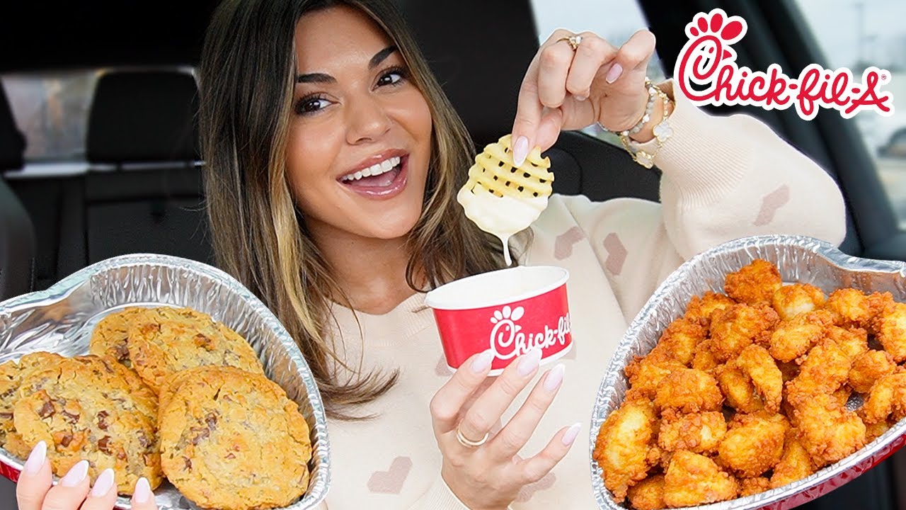 Chick-fil-A Valentine's Day Specials Mukbang! 💖🍗! upcoming italy & greece trip