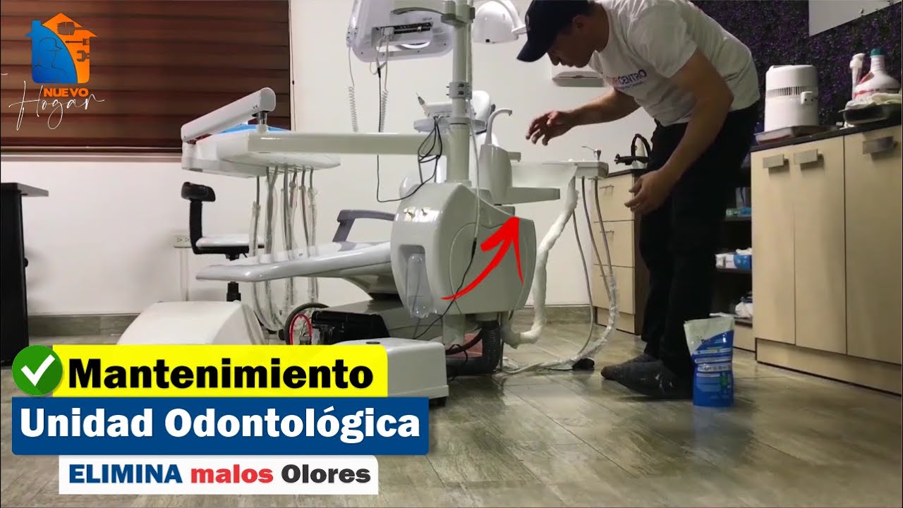 mantenimiento a unidad dental 🩸🦷 mantenimiento de sillon dental ❌🆘como eliminar mal olores