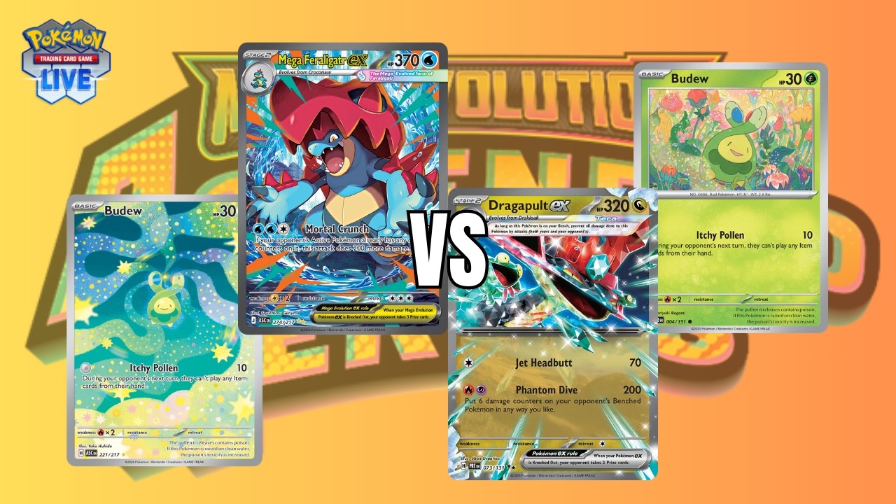 Mega Feraligatr ex VS. Dragapult ex - Feb 2026 Ranked (PTCGL: Mega Evolution - Ascended Heroes)