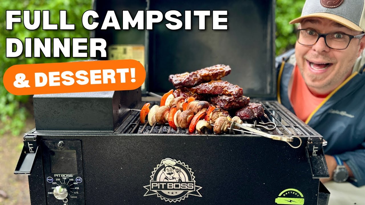 УЖИН и ДЕСЕРТ — Приготовление блюд на кемпинге на портативном гриле Pit Boss Pellet Grill