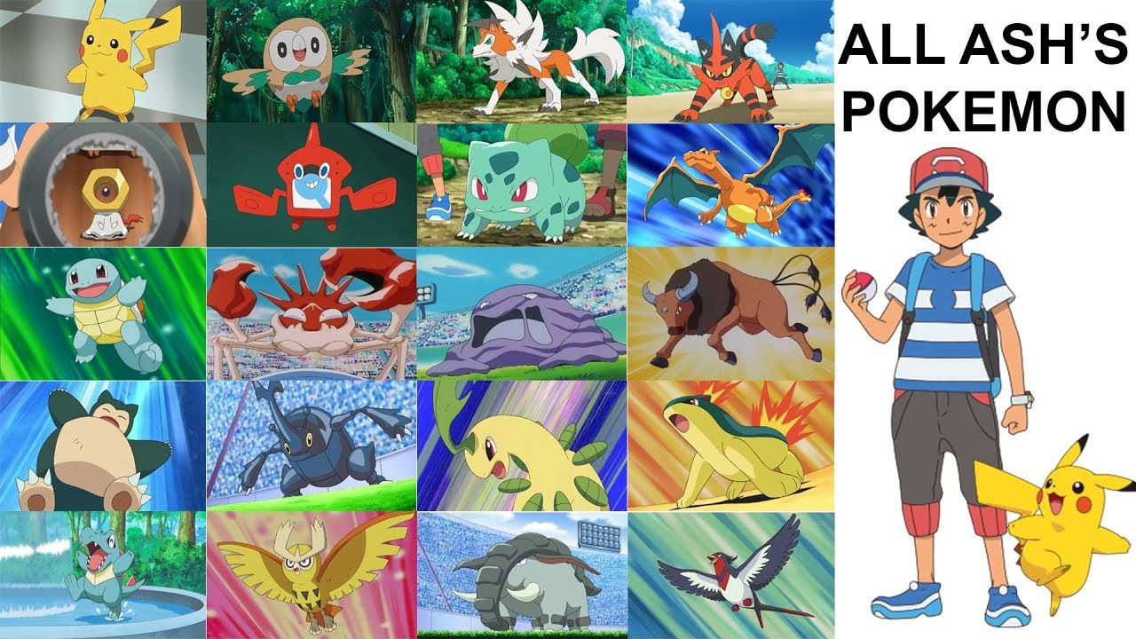 ALL OF ASH'S POKEMON 2019
