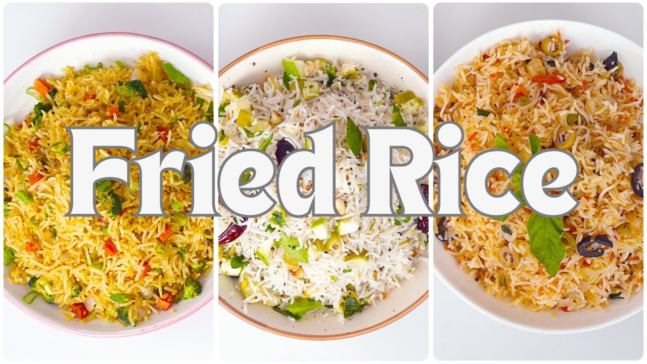 Veg Fried Rice 3 TYPES | बाज़ार जैसा फ़्राइड राइस घर पे | Singaporean | Kunal Kapur Rice Recipe