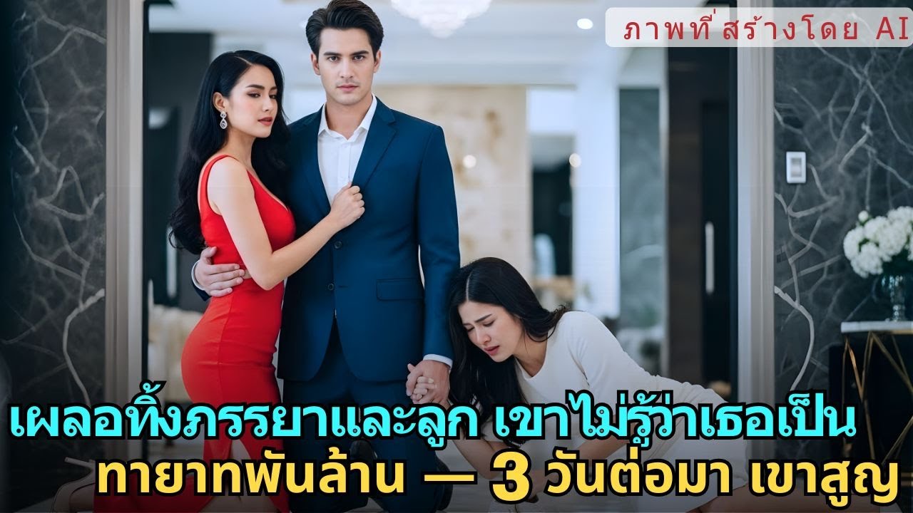 เผลอทิ้งภรรยาและลูก เขาไม่รู้ว่าเธอเป็นทายาทพันล้าน — 3 วันต่อมา เขาสูญเสียทุกอย่าง ภรร|AI FICTIONAL