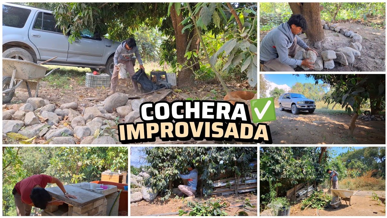LIMPIE AREA para HACER una COCHERA PROVICIONAL ✅️ Limpieza en el Patio 🌳