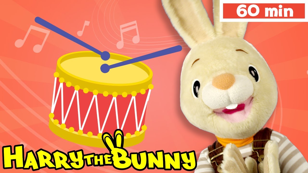 Baby Learning First Words w Harry the Bunny | Music | @BabyFirst Learn Colors, ABCs, Rhymes & More ​