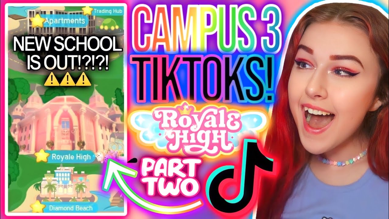 РЕАКЦИЯ НА НОВЫЕ ТИКТ-РОЛИКИ, КОТОРЫЕ ПОДНИМУТ ВАС НА КАМПУС 3! Обновления ROBLOX Royale High