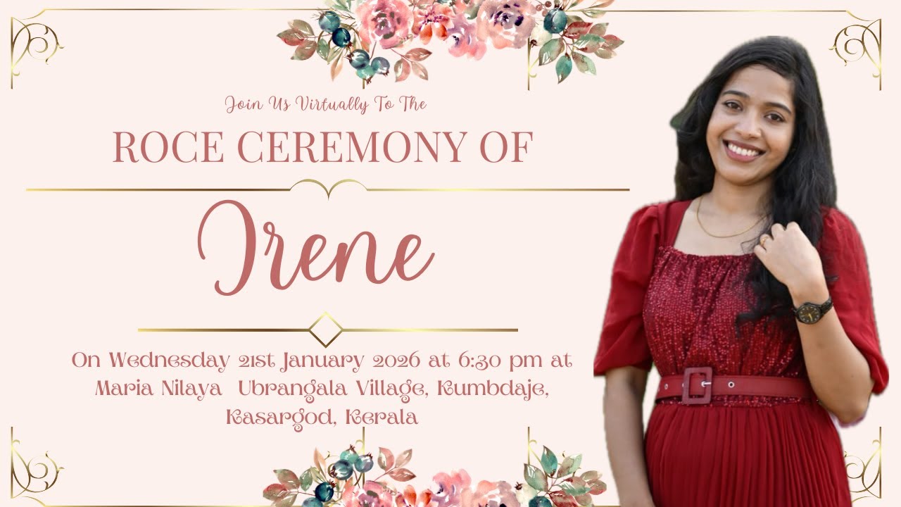 Roce Ceremony of Irene | 21.01.2026 | Kasargod, Kerala