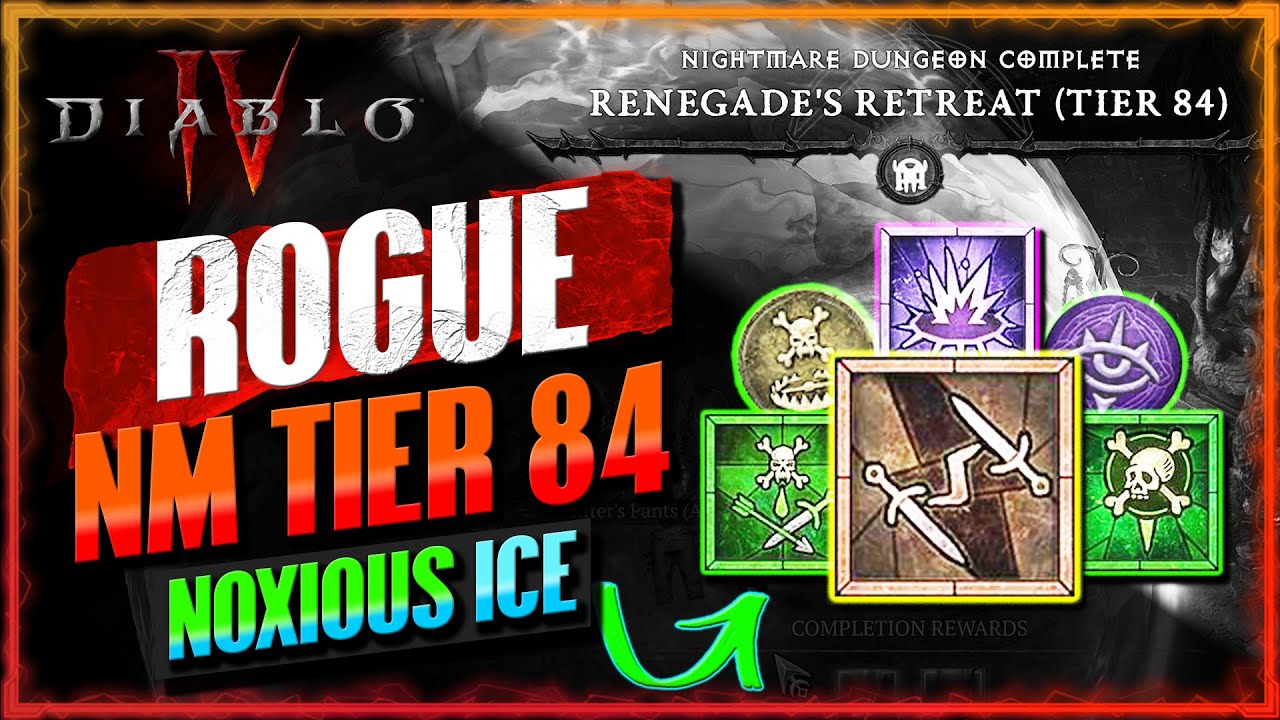 T84 NOXIOUS ICE BLADES Rogue Build Test & Gameplay | 30min Run Highlights | Diablo 4