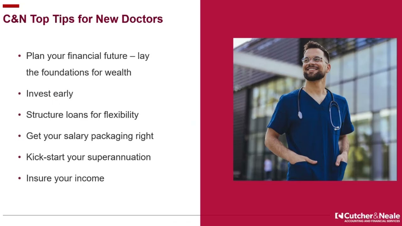 2026 Cutcher & Neale webinar:  Money 101 Your early career wealth game plan