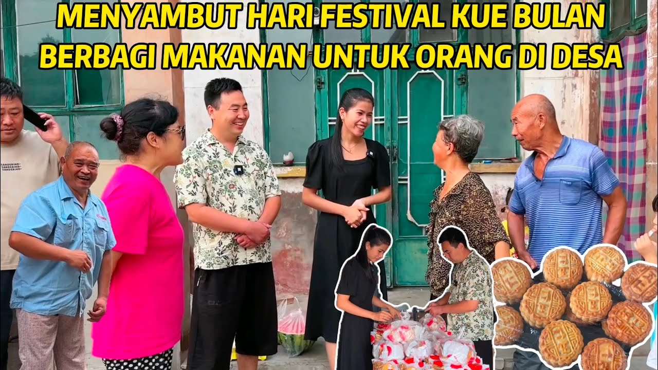 BERBAGI RATUSAN KUE BULAN KEPADA ORANG TUA DI CHINA MENYAMBUT FESTIVAL , MEREKA TERHARU & SENANG